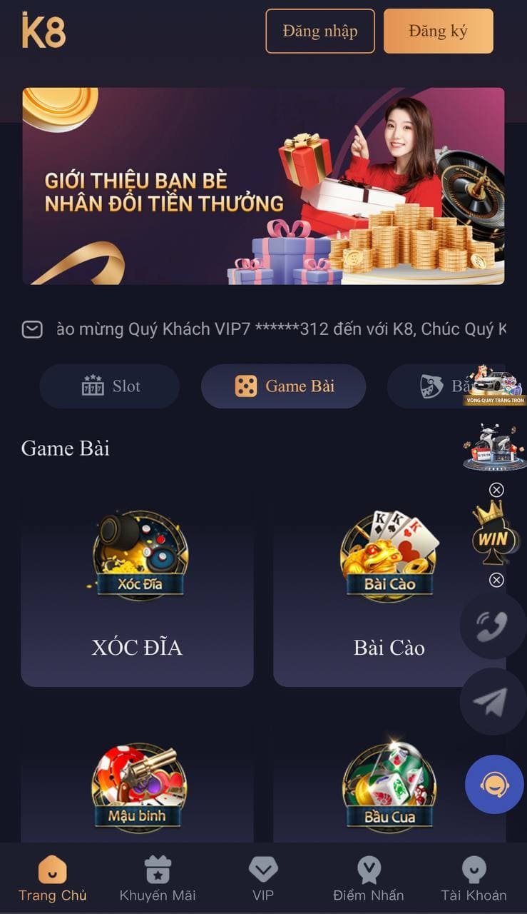 K8 - Game đánh bài đổi thưởng uy tín