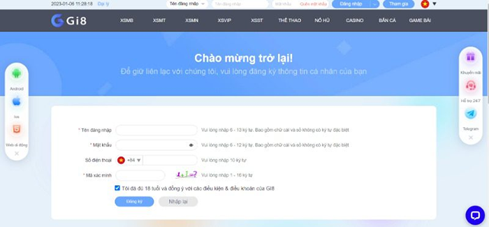 Cách đăng ký tài khoản Gi8 - Nhà cái lô đề hàng đầu hiện nay